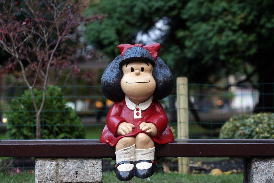 Mafalda sculpture in Parque San Francisco