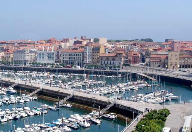 Gijón marina and waterfront