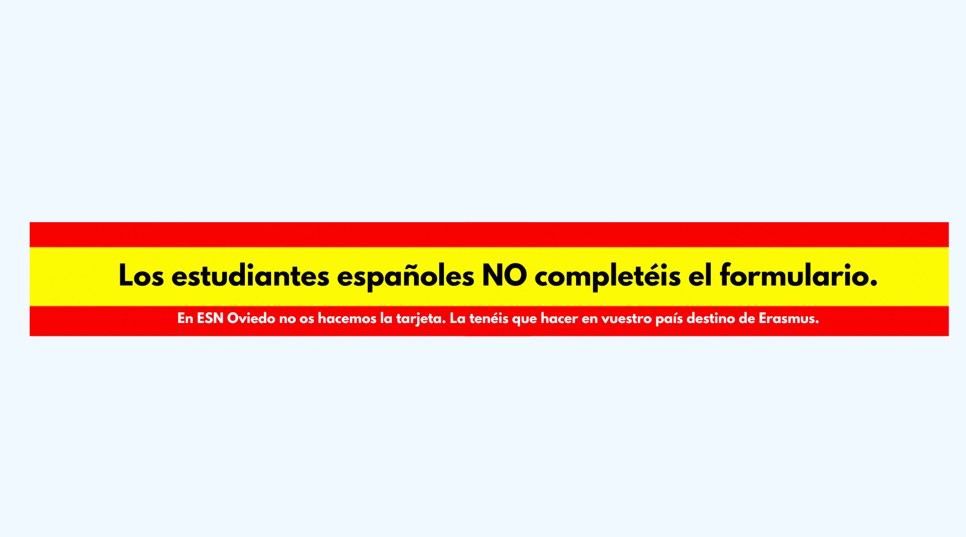 Información importante para estudiantes españoles